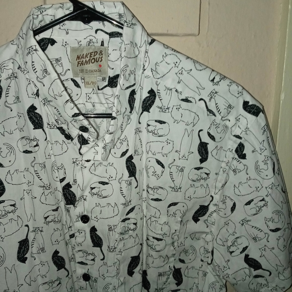 naked and famous cat shirt